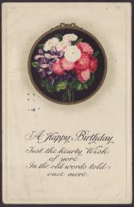 A Happy Birthday Flowers Postcard