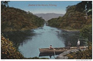 KILLARNEY, Ireland, 1900-1910's; Meeting Of The Waters, Men On A Row Boat