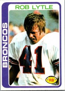 1978 Topps Football Card Rob Lytle Denver Broncos sk7090