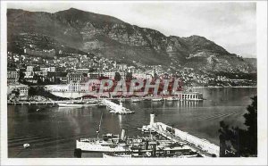 Old Postcard The Monaco harbor entrance and views of Monte Carlo Yacht