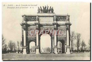 Old Postcard Paris Arc de Triomphe du Carrousel
