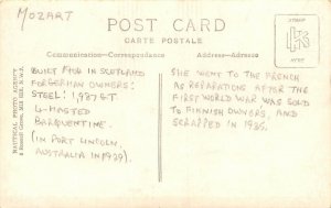 LP38  Sailing Ship Postcard RPPC Mozart