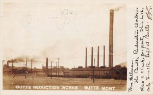 Butte Montana Butte Reduction Works Factory Real Photo Postcard AA12613