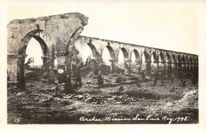 RPPC Arches, Mission San Luis Rey, California c1920s Photo Vintage Postcard