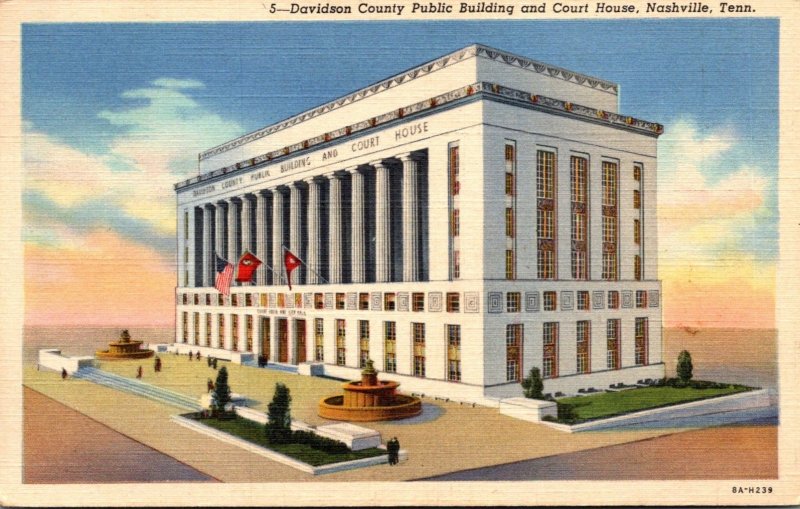 Tennessee Nashville Davidson County Public Building and Court House 1946 Curt...