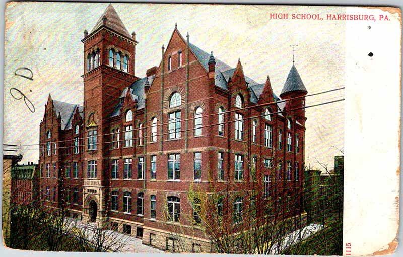 Postcard SCHOOL SCENE Harrisburg Pennsylvania PA AL3834
