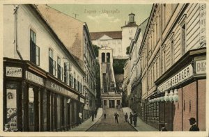 croatia, ZAGREB, Uspinjača, Funicular (1910s) Postcard