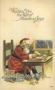 Santa Claus 1921 light crease postal used 1921