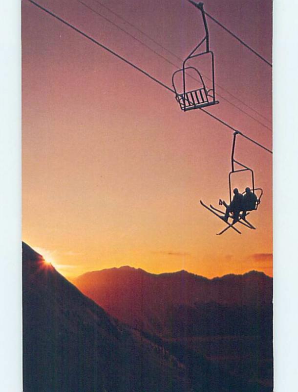 Unused Pre-1980 SKIING SILHOUETTE CHAIR LIFT Mount Alyeska - Girdwood AK ho8441