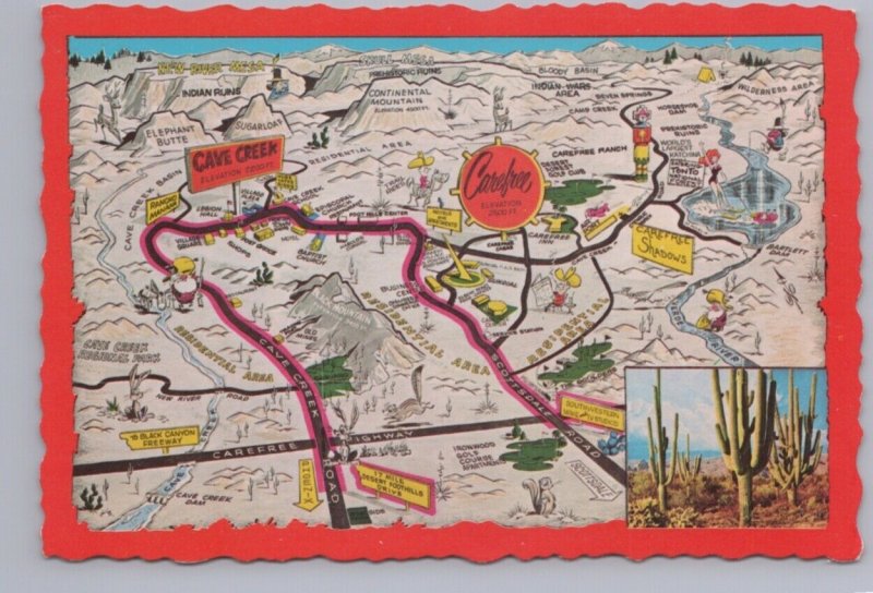 Cave Creek, Carefree, Arizona, Major Routes, Points Of Interest, Map