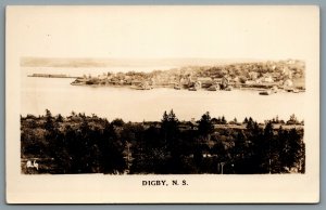 Postcard RPPC c1930s Digby Nova Scotia Digby Gut Bay of Fundy Harbor View