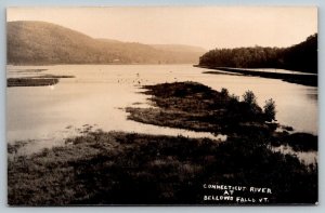 RPPC Real Photo Postcard - Connecticut River Bellows Falls, Vermont  c1930