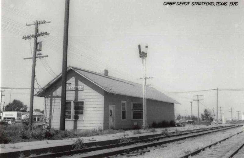 Stratford Texas Depot Train Station Real Photo Antique Postcard J72174