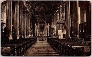 Interior Of Basilica Sainte Anne De Beaupre Quebec Canada Posted Postcard