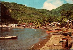 West Indies St Lucia Waterfront Town Of Soufriere 1968