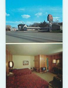 Unused Pre-1980 OLD CARS & SMITH'S UPTOWN MOTEL Sioux Falls SD s5576@