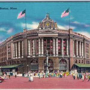 c1940s Boston, MA South Station Railway Train Depot Neoclassical Revival PC A251