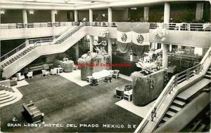 Mexico, Del Prado, Gran Lobby Hotel, RPPC