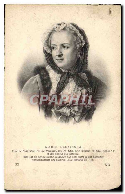 Old Postcard Marie Leczinska
