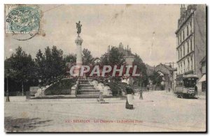 Old Postcard Besancon Chaprais Flora Fountain