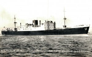 S.S. Rathlin Head The Ulster Steamship Co. Ltd Belfast RPPC Cargo Ship 06.14