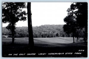 Keosauqua State Park IA Postcard RPPC Photo On The Golf Course Lacey c1940's