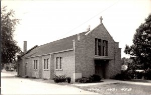 RPPC Lutheran Church in Knox IN c1960 Vintage Postcard P80