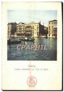 Old Postcard Venice Canal Grande