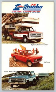 Vintage Automobile Car Postcard - Chevrolet 1975 Trucks - Blazer