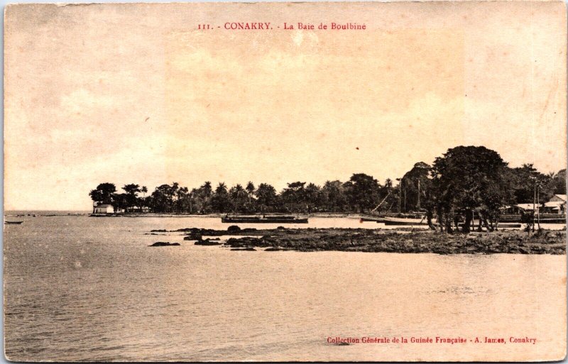 Guinea Conakry La Baie de Boulbine Vintage Postcard  C010