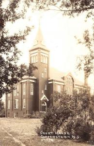 Cooperstown North Dakota Court House Real Photo Antique Postcard K81849