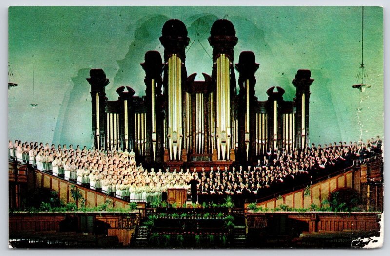 Choir And Organ Of Mormon Tabernacle Salt Lake City Utah World-Famous Postcard