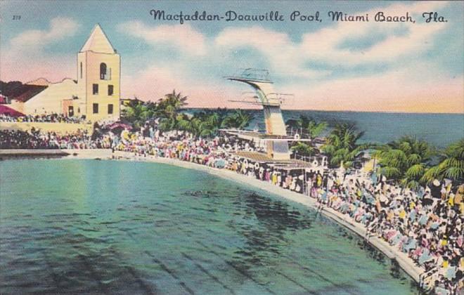 Florida Miami Beach MacFadden-Deauville Swimming Pool 1950