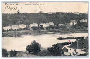 1908 Blick Vom Kirchturm Crossen A Oder Thuringia Germany Antique Postcard