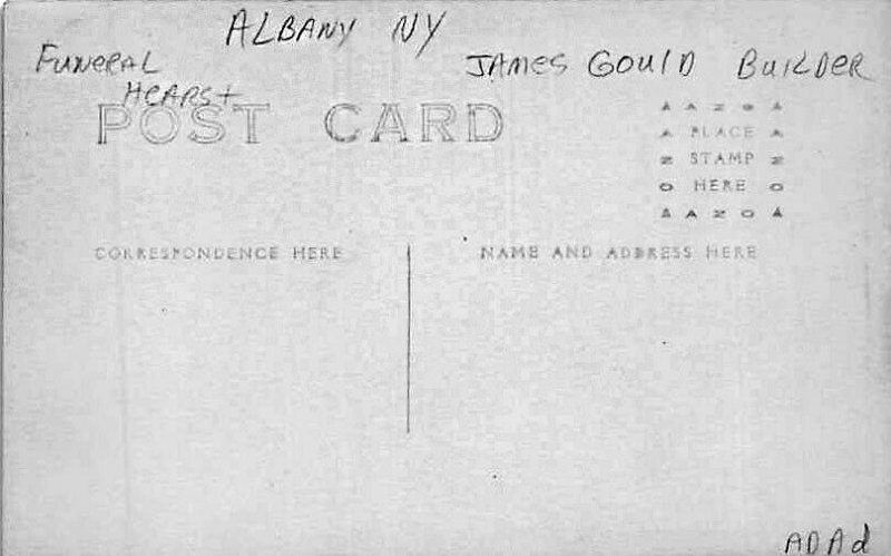 Albany NY  James Gould Funeral Hearst Builder Real Photo Postcard