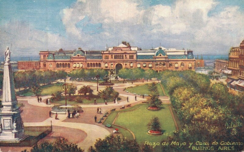 Argentina Plaza de Mayo y Casa de Gobierno Tucks 05.89