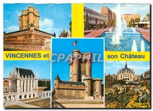 Postcard Modern Colors and Light of Vincennes France (Val de Marne) Chateau d...