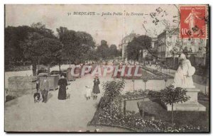 Bordeaux - Public Garden Terrace - Old Postcard