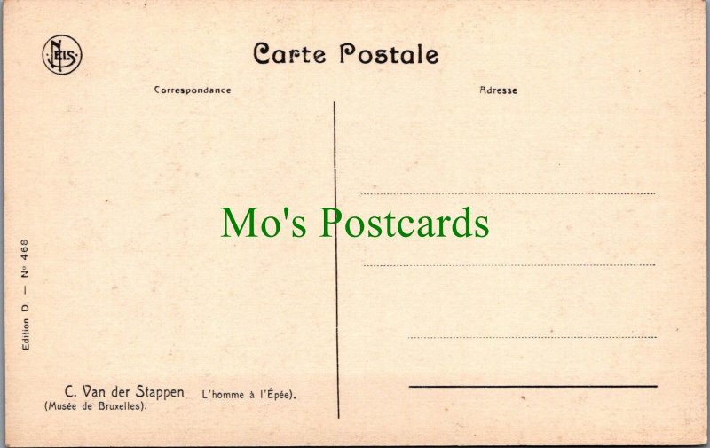 Brussels Museum Postcard-C.Van Der Stappen, L'Homme e L'Epee SW8096