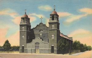 Linen Postcard; Old St. Ann's Mission, Deming NM Luna County unposted Curt Teich