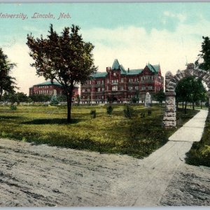 c1900s Lincoln, NE Wesleyan University School Stone Arch College Younglund A189