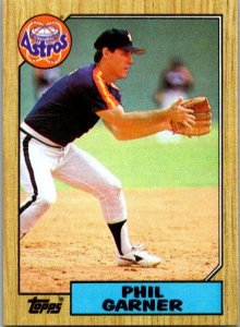 1987 Topps Baseball Card Phil Garner Houston Astros sk3357