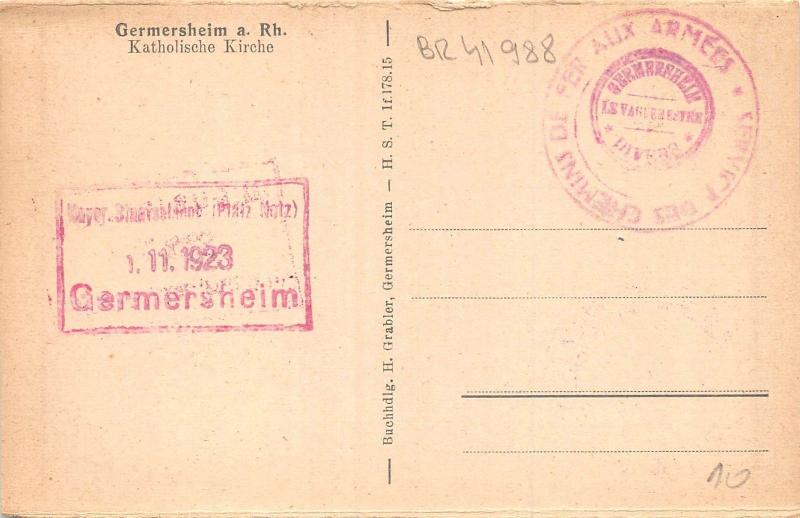 BR41988 Katolische Kirche Germersheim a Rh       Germany
