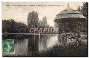 Old Postcard Old oak trunk on the edge of the pond of Relibertpres Evaux les ...