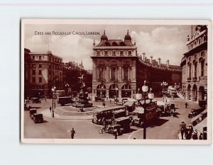 Postcard Eros And Piccadilly Circus, London, England
