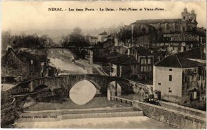 CPA NÉRAC Les deux Ponts La Baise Lot et Garonne (100634)