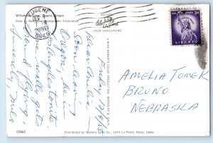 c1955 Eugene Oregon OR Vintage Postcard Willamette Street Night Store Building