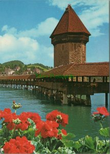 Switzerland Postcard - Lucerne, Chapel Bridge With Water Tower  RR12014