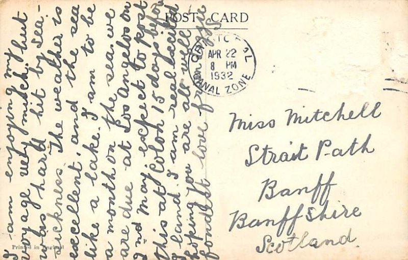MS Pacific Grove Furness Line Ship 1932 Missing Stamp 