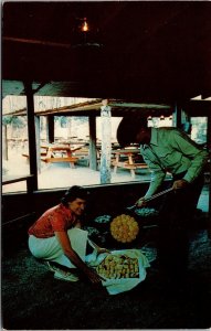 Vtg Colorado Springs CO Flying W Ranch Dutch Oven Biscuits Postcard